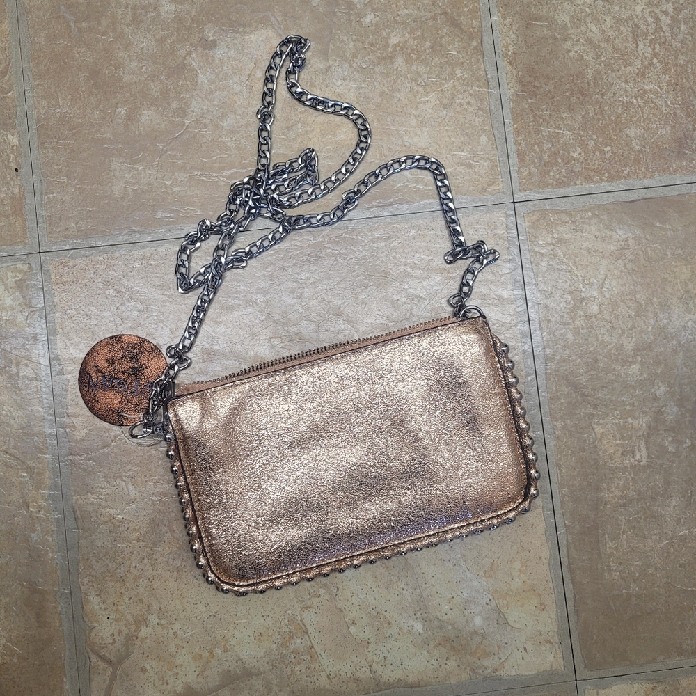 Metallic Chain Crossbody Bag